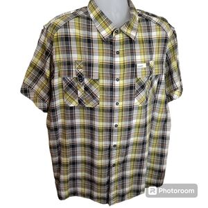 Rocawear Denim Company Multicolor Plaid Short Sleeve Button Up Shirt  Sz 3XL